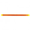 19 LED 12" Reflector Turn Signal Light Bar - Amber LED/Amber Lens