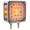 52 LED Double Stud Double Face Turn Signal Light (Passenger) - Amber & Red LED/Clear Lens