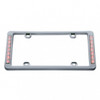 14 LED Chrome License Plate Frame - Red LED/Clear Lens