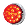 17 LED Dual Function Watermelon Clear Reflector Flush Mount Kit With Low Profile Bezel -Red LED & Lens