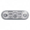 7 LED 6" Oval Reflector Light (Stop, Turn & Tail) - Red LED/Clear Lens