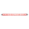 14 LED 12" Auxiliary strip Light With Bezel - Red LED/Chrome Lens
