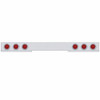 Chrome 1 Piece Rear Light Bar With Six 36 LED 4" Lights & Bezels - Red LED/Red Lens