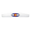 4" X 24" Chrome Bottom Mud Flap Weight With Oval Colorado Flag Emblem