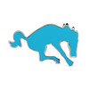Plastic Bucking Horse Emblem - Chrome