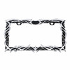 Tribal Flame License Plate Frame - Chrome