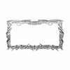 Tribal Flame License Plate Frame - Chrome