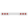 Chrome 1 Piece Rear Light Bar With Six 7 LED 4" Reflector Lights & Bezels - Red LED/Red Lens