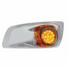 Fog Light Cover With 17 Amber LED Clear Style Reflector Light For 2007-17 KW T660- Driver -Amber Lens