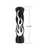 1/2"-13 Thread On Flame Gearshift Knob - Black With Chrome Flame