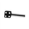 Dice Door Lock Knobs - Black (2Pc/Set)