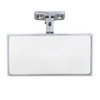 Rectangular Chrome Plated Aluminum Interior Rear View Mirror With Screw-On Mount
