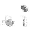 Chrome Plastic Fuel Cap Cover For Peterbilt - Locking