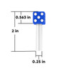 Dice Door Lock Knobs - Blue (2Pc/Set)