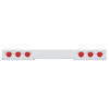 Chrome 1 Piece Rear Light Bar With Six 36 LED 4" Lights & Visors - Red LED/Red Lens