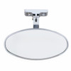 Oval Chrome Plated Aluminum Interior Rear View Mirror With Screw-On Mount