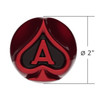 Ace Of Spades Air Valve Knob - Candy Red With Gloss Black Inlay