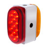 26 LED Dual Function Reflector Double Face Oval Light With SS Bracket - Amber & Red LED/Amber & Red Lens