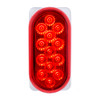 26 LED Dual Function Reflector Double Face Oval Light With SS Bracket - Amber & Red LED/Amber & Red Lens