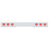 Stainless 1 Piece Rear Light Bar With 6X 36 LED 4" Lights & Visors - Red LED/Red Lens