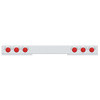 Stainless 1 Piece Rear Light Bar With 6X 36 LED 4" Lights & Visors - Red LED/Red Lens