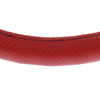 18" Carbon Fiber Pattern Steering Wheel Cover - Red Stitching