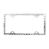 Diamond Pattern License Plate Frame - Chrome