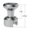 Thread-On Gearshift Knob & Adapter For Eaton Fuller Style 13/15/18 Shifter - Chrome