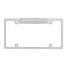 Chrome License Plate Frame With Back-Up Light - White LED/Clear Lens