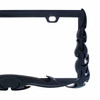Flame License Plate Frame - Black