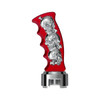 Thread-On Skulls Pistol Grip Gearshift Knob With 13/15/18 Speed Adapter - Candy Red/Chrome