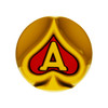 Ace Of Spades Air Valve Knob - Electric Yellow With Gloss Red Inlay