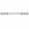 Chrome 1 Piece Rear Light Bar With Six 10 LED 4" Lights & Bezels - Red LED/Clear Lens