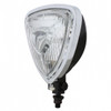 Triangle Headlight With Black Housing & Flat Back