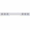 Stainless 1 Piece Rear Light Bar With 6X 10 LED 4" Lights & Visors - Red LED/Clear Lens