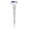 1/2"-13 Thread-On Gearshift Knob With USA Flag Sticker - Chrome