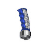 Thread-On Skulls Pistol Grip Gearshift Knob With Chrome 9/10 Speed Adapter - Indigo Blue With Chrome Skulls