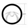 18" Chrome Aluminum "Scorpion" Style Steering Wheel With Black Leather Rim