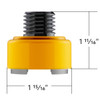 M30X3.5 Thread-On Shift Knob Mounting Adapter For Eaton Fuller Style 9/10 Shifter - Electric Yellow