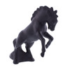 Die-Cast Fighting Stallion Hood Ornament - Matte Black