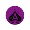 Ace Of Spades Air Valve Knob - Candy Purple With Gloss Black Inlay