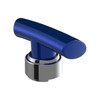 Thread-On T-Shape Gearshift Knob With Chrome 9/10 Speed Adapter - Indigo Blue