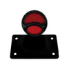 Black 1928 Ford Model A Style LED Tail Light Assembly With Horizontal Mounting Bracket For Motorcycle