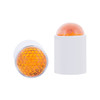 Dome Lens Bumper Guide Top With Chrome Base - Amber (2-Pack)