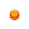 Dome Lens Bumper Guide Top With Chrome Base - Amber (2-Pack)