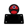 Black 1928 DUO Lamp & Blue Dot Style LED Tail Light Assembly With Horizontal Mounting Bracket For Motorcycle