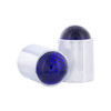 Dome Lens Bumper Guide Top With Chrome Base - Blue (2-Pack)