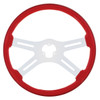 18" Color 4 Spoke Steering Wheel - Indigo Red