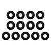 3/8" Mounting Hole Black Vinyl Grommet (13-Pack)