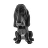 Die-Cast Bassett Hound Hood Ornament - Matte Black